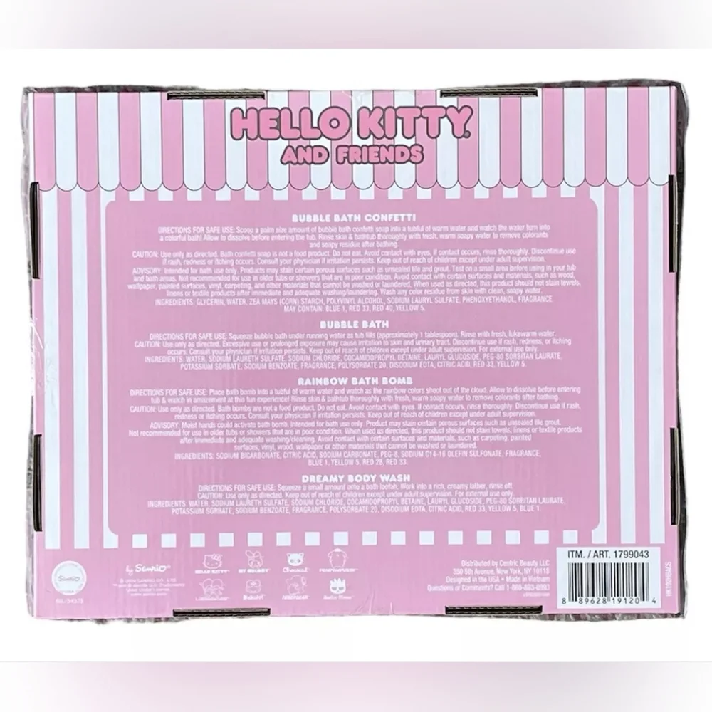Hello Kitty and Friends Cozy Time Bath Set